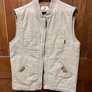 Legendary Whitetails Vest Mens Canvas Quilted Concealed Carry Full Zip MED